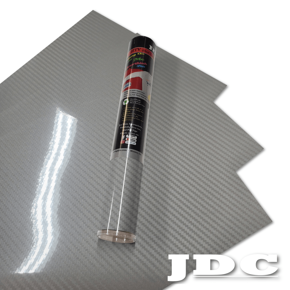 JDC (03) Silver / 3 - 12" x 20" Sheets HTV Craft Packs HTV | Craft Packs | Carbon Fiber Wholesale Craft Sign Vinyl Monroe GA 30656