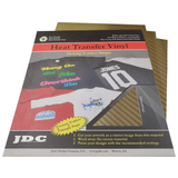 JDC (04) Gold / 3 - 10" x 12" Sheets HTV Craft Packs HTV | Craft Packs | Carbon Fiber Wholesale Craft Sign Vinyl Monroe GA 30656