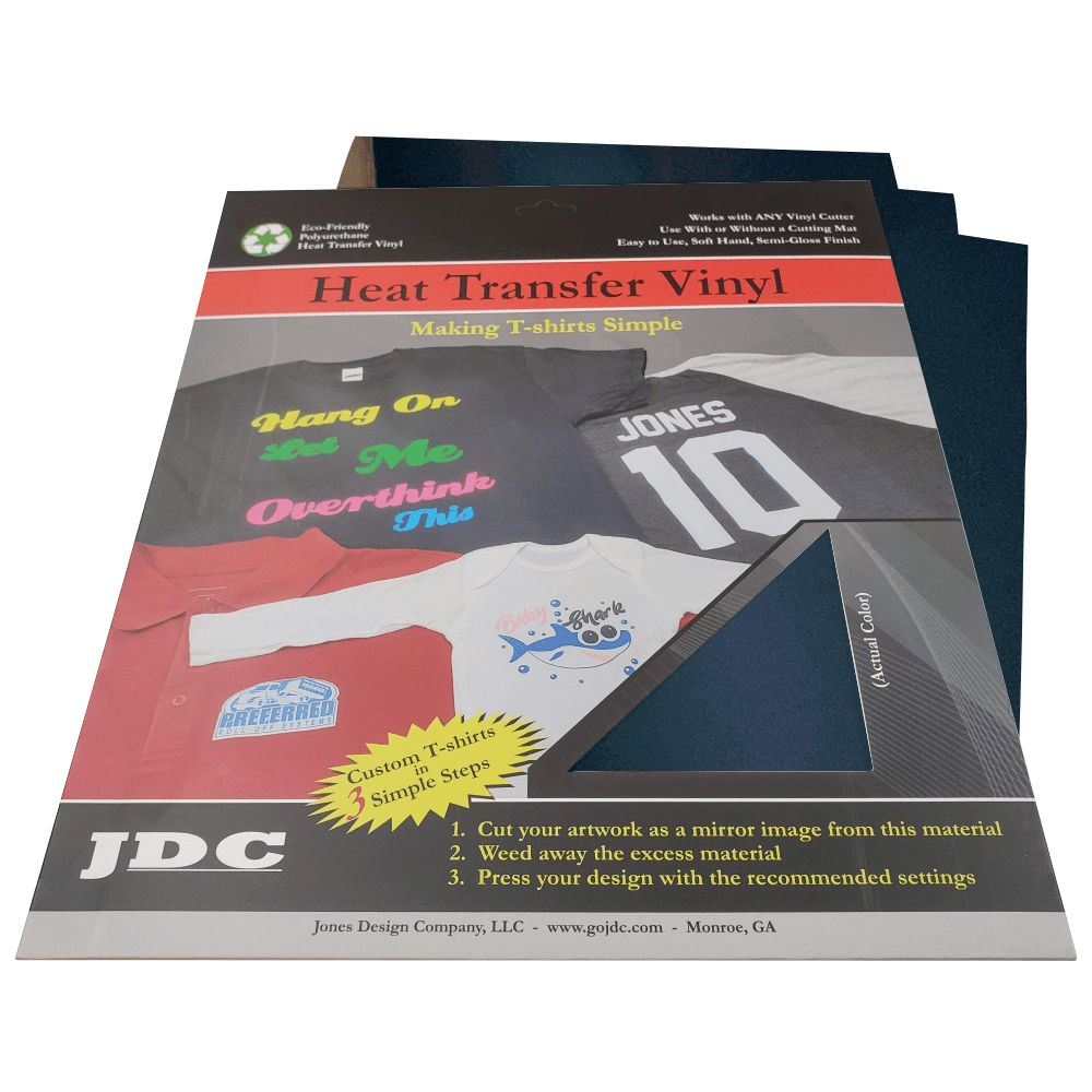 JDC (05) Black / 3- 10" x 12" Sheets HTV Craft Packs HTV | Craft Packs | Metallic Wholesale Craft Sign Vinyl Monroe GA 30656