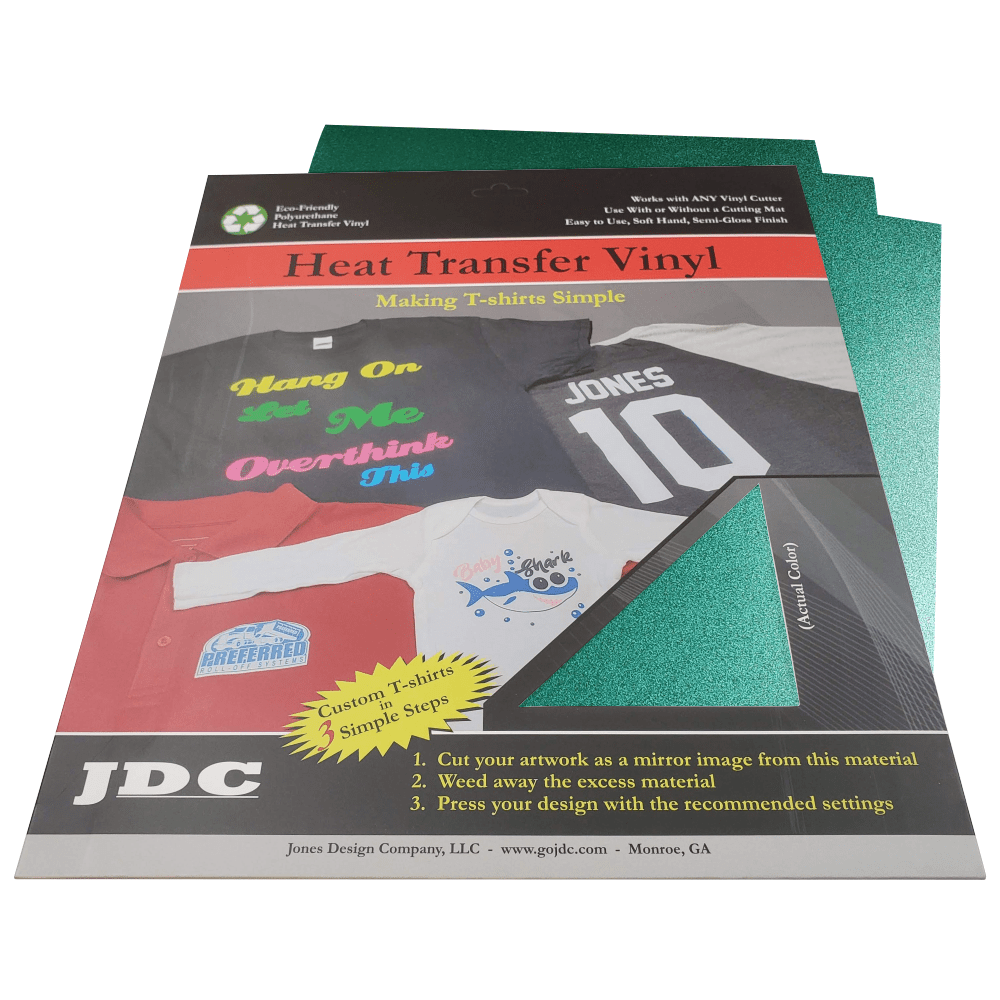 JDC (05) Green / 3- 10" x 12" Sheets HTV Craft Packs HTV | Craft Packs | Shimmer Wholesale Craft Sign Vinyl Monroe GA 30656
