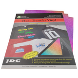 JDC (05) Rainbow / 3-9" x 12" Sheets HTV Craft Packs HTV | Craft Packs | Reflective Wholesale Craft Sign Vinyl Monroe GA 30656