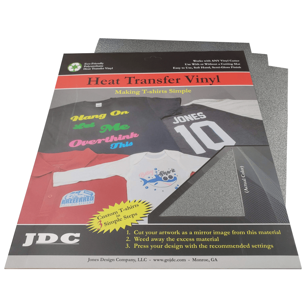 JDC (07) Silver / 3- 10" x 12" Sheets HTV Craft Packs HTV | Craft Packs | Shimmer Wholesale Craft Sign Vinyl Monroe GA 30656