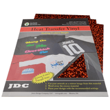 JDC (08) Orange / 3- 10" x 12" Sheets HTV Craft Packs HTV | Craft Packs | Holographic Wholesale Craft Sign Vinyl Monroe GA 30656