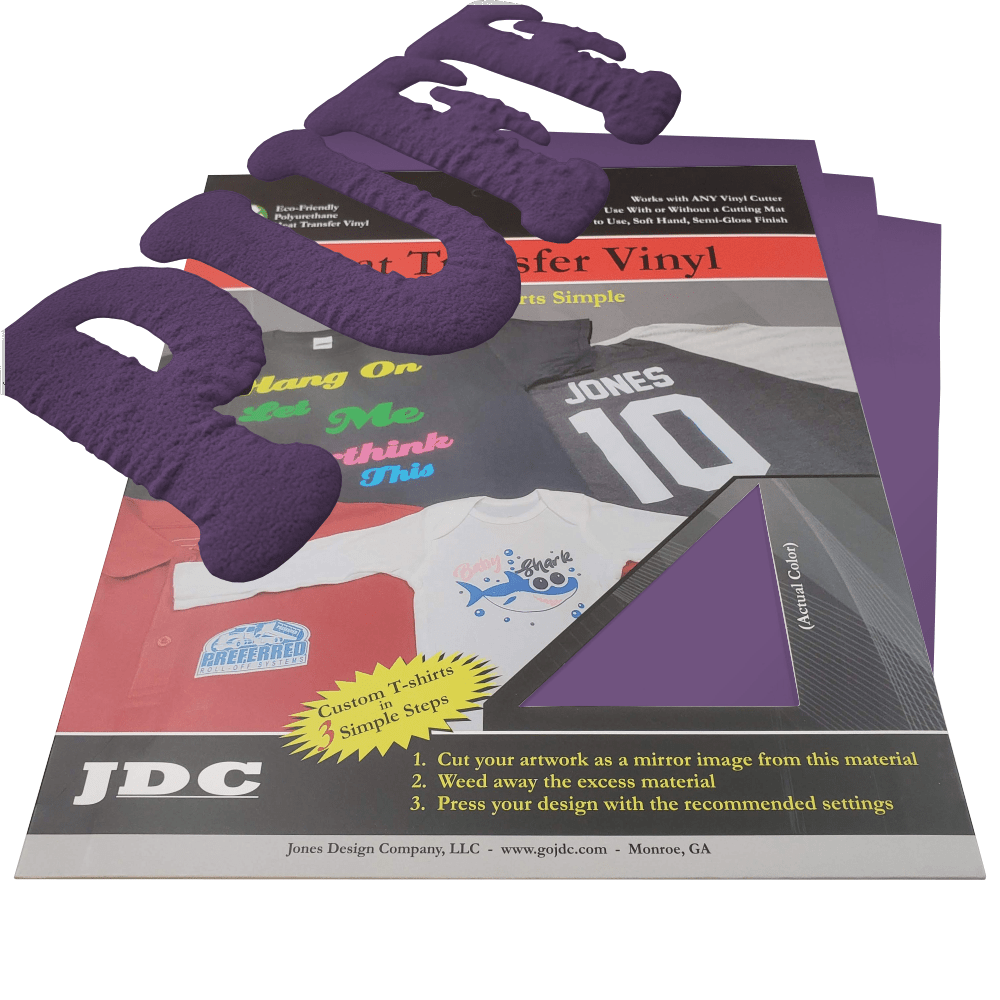 JDC (12) Purple / 3- 10" x 12" Sheets HTV Craft Packs HTV | Craft Packs | 3D Puff Wholesale Craft Sign Vinyl Monroe GA 30656