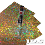 JDC (134) Crystal Gold / 3- 12" x 20" Sheets HTV Craft Packs HTV | Craft Packs | Holographic Wholesale Craft Sign Vinyl Monroe GA 30656