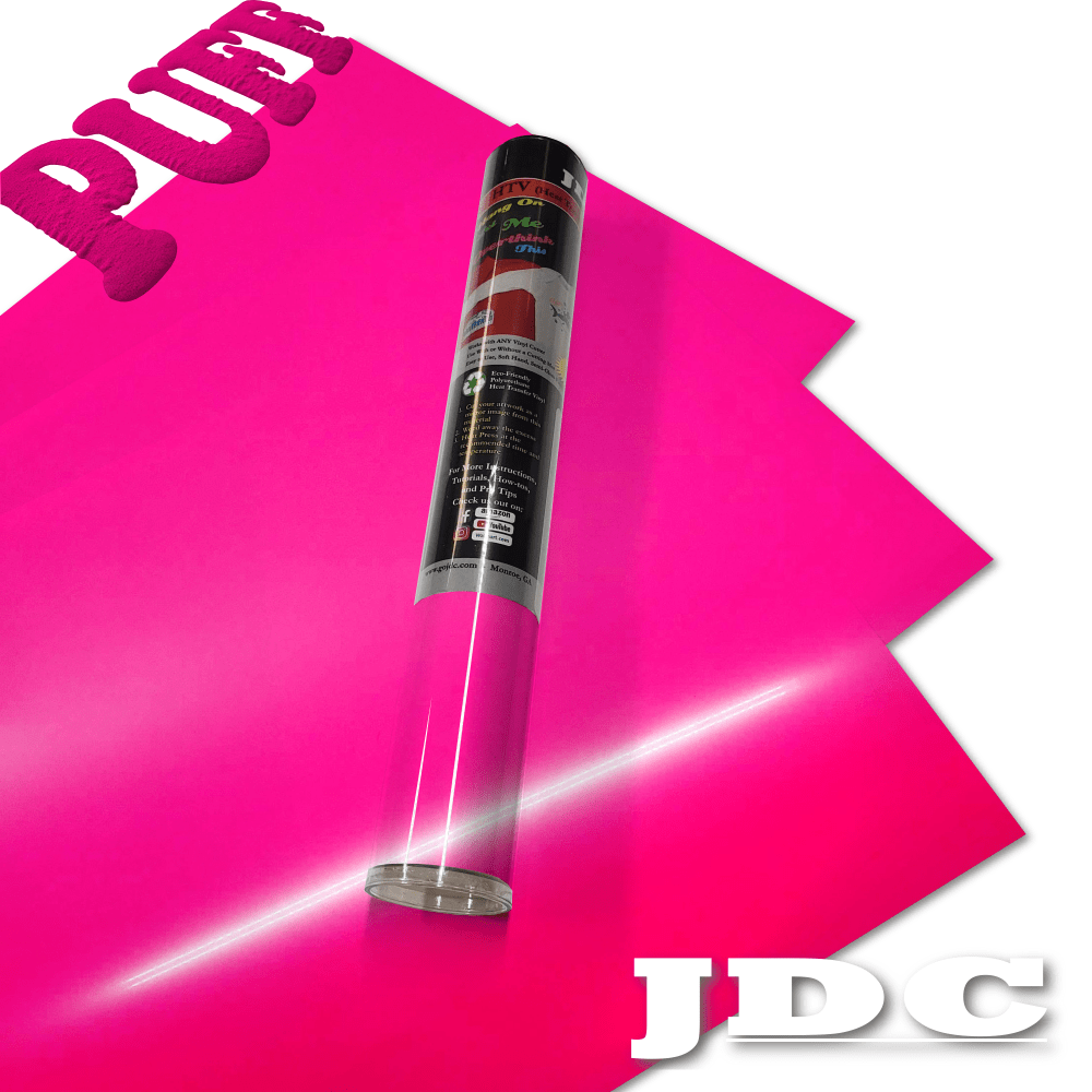 JDC (17) Neon Pink / 3- 12" x 20" Sheets HTV Craft Packs HTV | Craft Packs | 3D Puff Wholesale Craft Sign Vinyl Monroe GA 30656