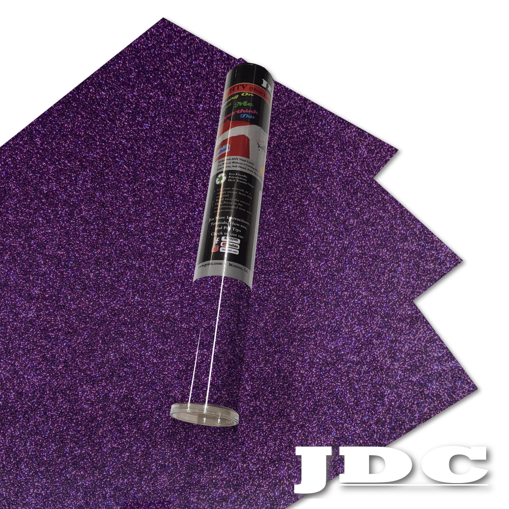 JDC (17) Purple / 3- 12" x 20" Sheets HTV Craft Packs HTV | Craft Packs | Glitter Wholesale Craft Sign Vinyl Monroe GA 30656