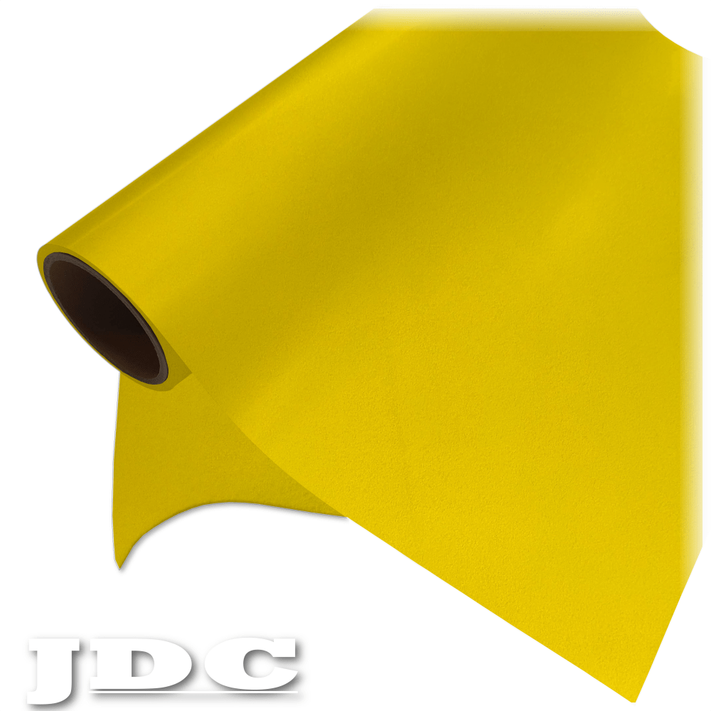 JDC 20" / (02) Yellow Heat Transfer Vinyl HTV | 3D Flock Wholesale Craft Sign Vinyl Monroe GA 30656