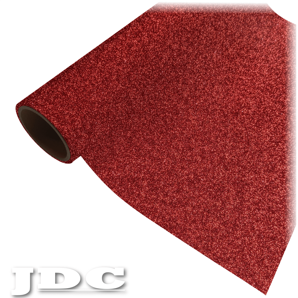 JDC 20" / (03) Red Heat Transfer Vinyl HTV | Glitter Wholesale Craft Sign Vinyl Monroe GA 30656
