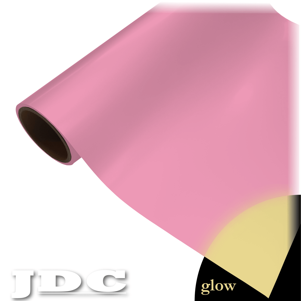 JDC 20" / (04) Glow Pink Heat Transfer Vinyl HTV | Glow in the Dark Wholesale Craft Sign Vinyl Monroe GA 30656