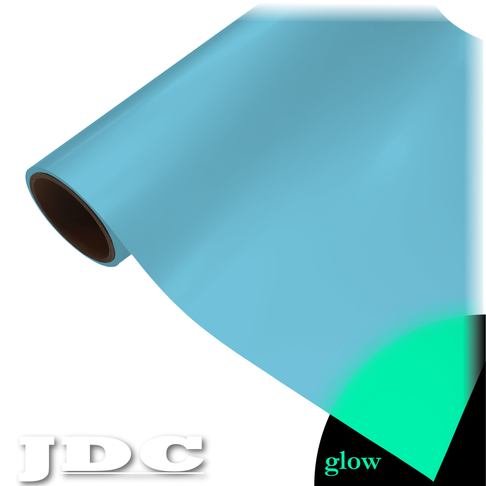 JDC 20" / (06) Glow Blue Heat Transfer Vinyl HTV | Glow in the Dark Wholesale Craft Sign Vinyl Monroe GA 30656