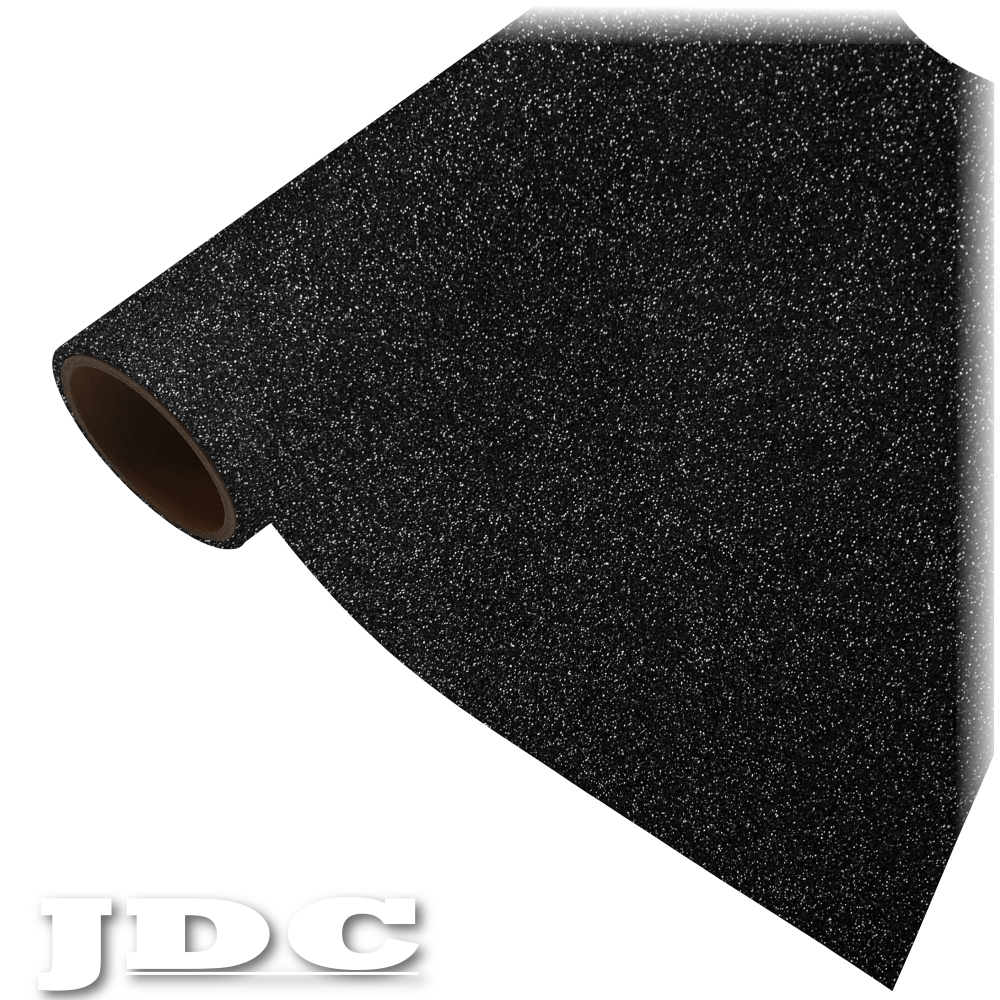 JDC 20" / (09) Black Heat Transfer Vinyl HTV | Glitter Wholesale Craft Sign Vinyl Monroe GA 30656
