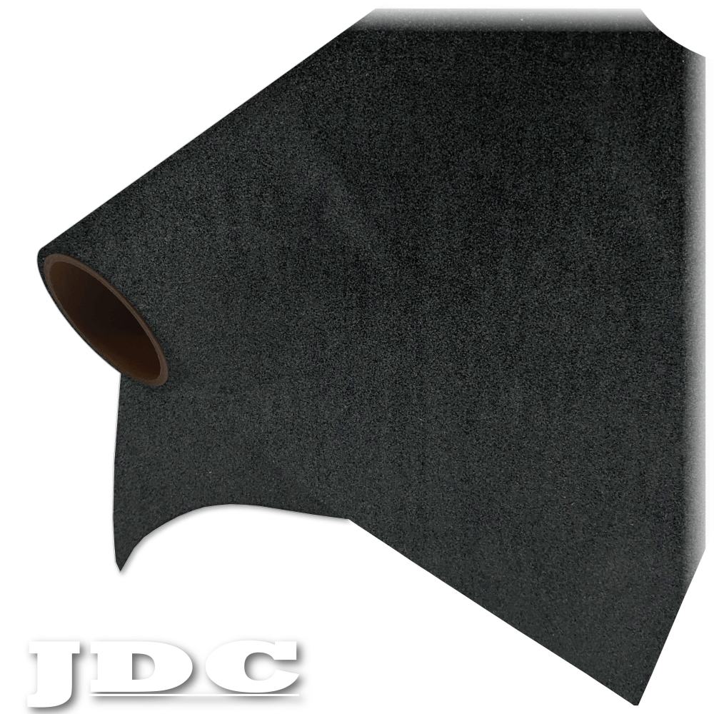 JDC 20" / (10) Black Heat Transfer Vinyl HTV | 3D Flock Wholesale Craft Sign Vinyl Monroe GA 30656