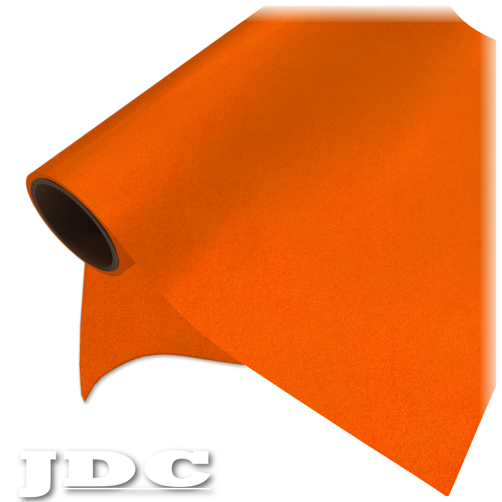 JDC 20" / (12) Orange Heat Transfer Vinyl HTV | 3D Flock Wholesale Craft Sign Vinyl Monroe GA 30656