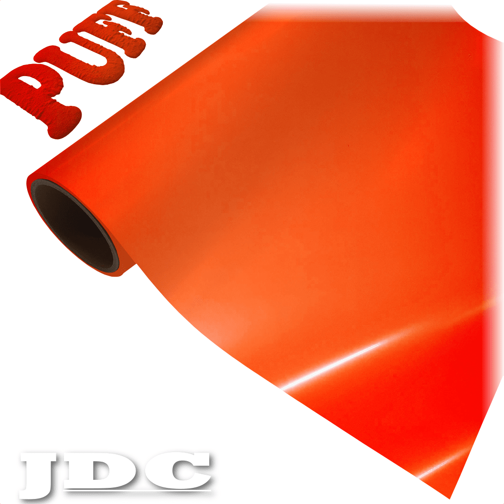 JDC 20" / (16) Neon Orange Heat Transfer Vinyl HTV | 3D Puff Wholesale Craft Sign Vinyl Monroe GA 30656