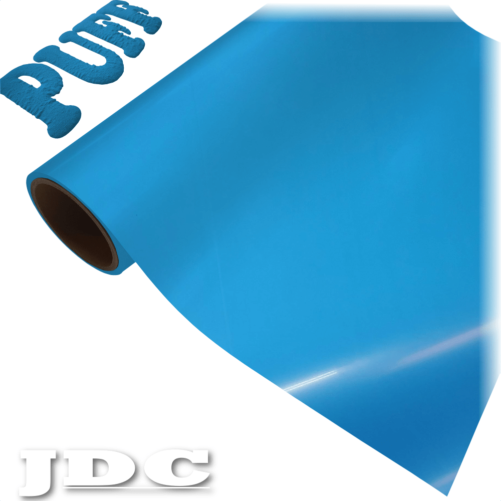 JDC 20" / (19) Neon Blue Heat Transfer Vinyl HTV | 3D Puff Wholesale Craft Sign Vinyl Monroe GA 30656