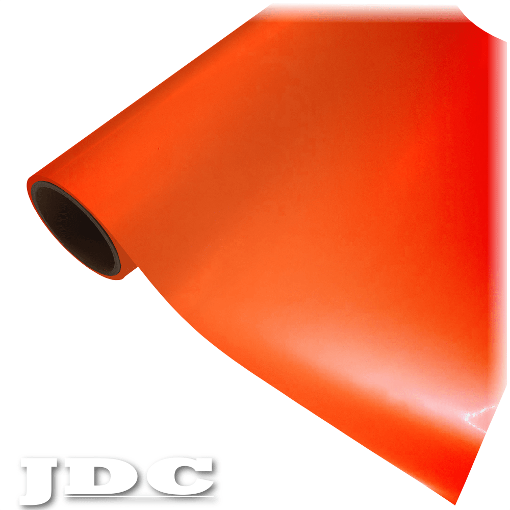 JDC 20" / (22) Neon Orange Heat Transfer Vinyl HTV | JDC Neon Wholesale Craft Sign Vinyl Monroe GA 30656