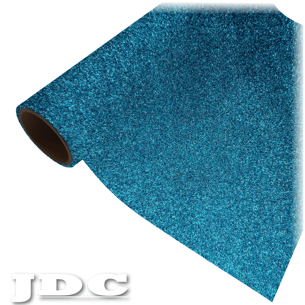 JDC 20" / (32) Aqua Heat Transfer Vinyl HTV | Glitter Wholesale Craft Sign Vinyl Monroe GA 30656