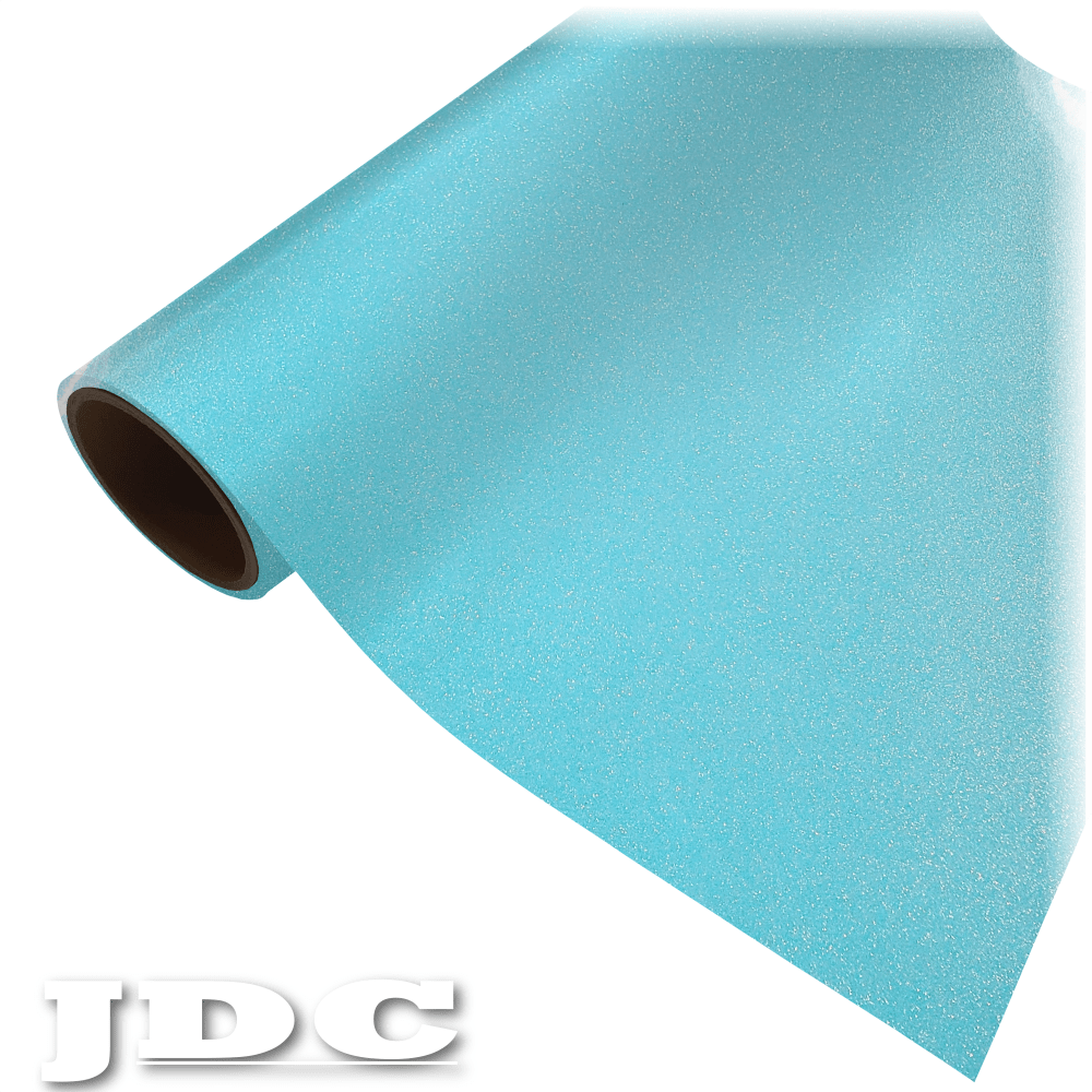 JDC 20" / (48) Light Blue Heat Transfer Vinyl HTV | Glitter Wholesale Craft Sign Vinyl Monroe GA 30656