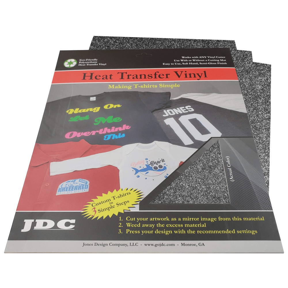 JDC (28) Charcoal / 3- 10" x 12" Sheets HTV Craft Packs HTV | Craft Packs | Glitter Wholesale Craft Sign Vinyl Monroe GA 30656