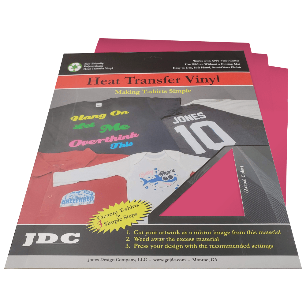 JDC (28) Pink / 3- 10" x 12" Sheets HTV Craft Packs HTV | Craft Packs | Colors Wholesale Craft Sign Vinyl Monroe GA 30656