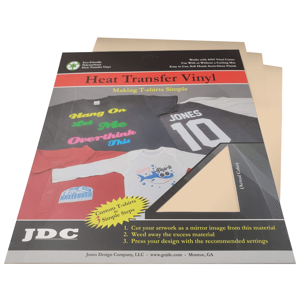 JDC (29) Beige / 3- 10" x 12" Sheets HTV Craft Packs HTV | Craft Packs | Colors Wholesale Craft Sign Vinyl Monroe GA 30656