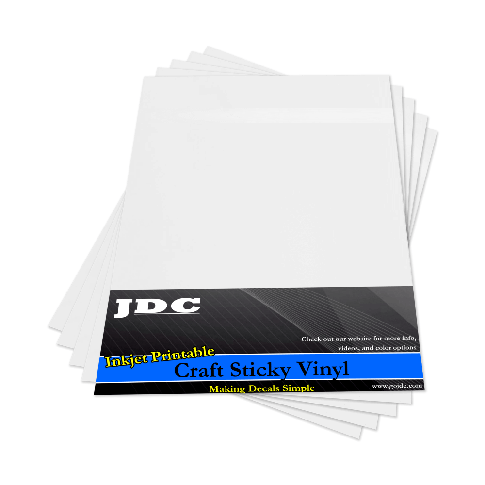 JDC 5 Sheets / (01) Semi-Transparent Sign Craft Packs Craft Sign Vinyl | Craft Pack | Inkjet Printable Decal Sheets Wholesale Craft Sign Vinyl Monroe GA 30656
