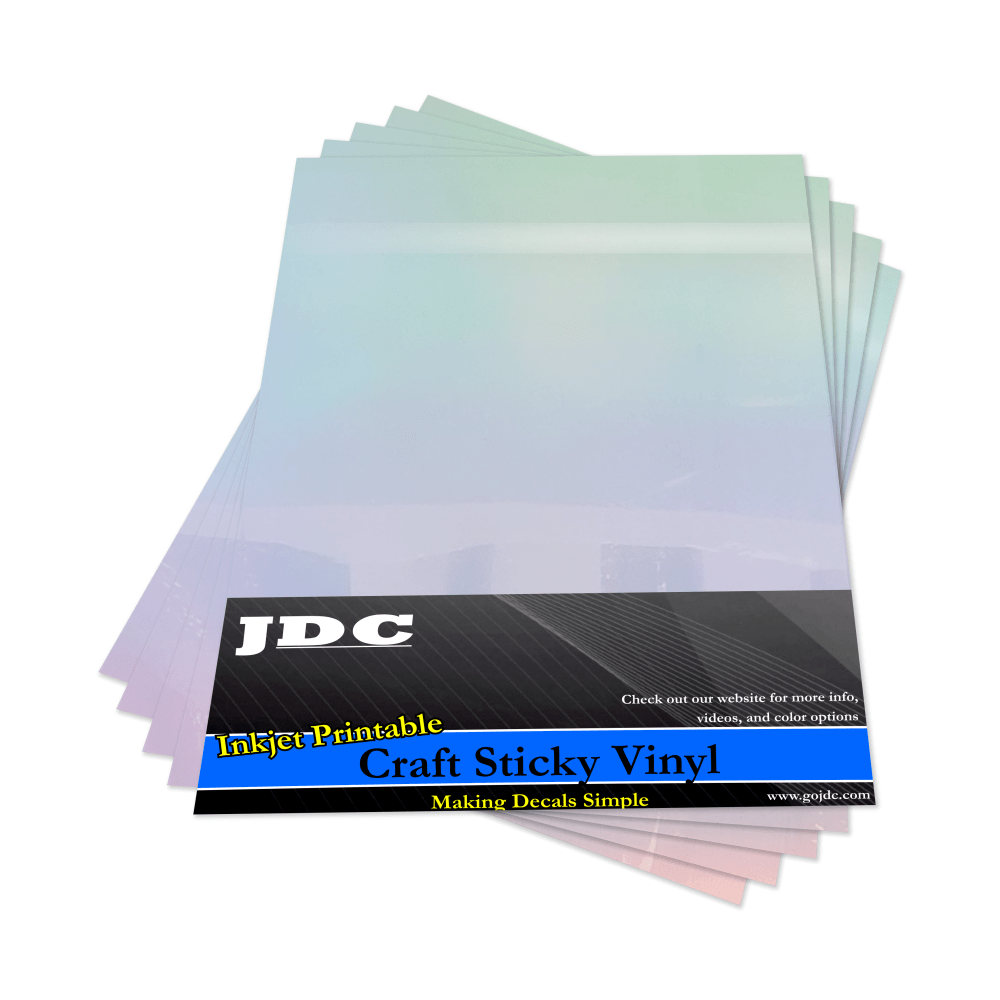 JDC 5 Sheets / (03) Holographic Sign Craft Packs Craft Sign Vinyl | Craft Pack | Inkjet Printable Decal Sheets Wholesale Craft Sign Vinyl Monroe GA 30656