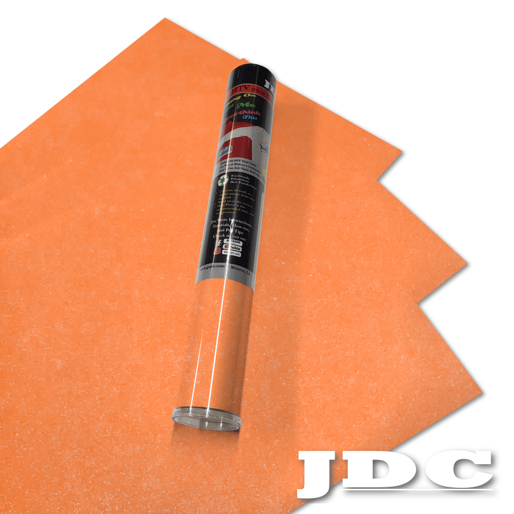 JDC (83) Neon Orange / 3- 12" x 20" Sheets HTV Craft Packs HTV | Craft Packs | Glitter Wholesale Craft Sign Vinyl Monroe GA 30656