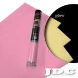 JDC, LLC (04) Glow Pink / 3- 12" x 20" Sheets HTV Craft Packs HTV | Craft Packs | Glow in the Dark Wholesale Craft Sign Vinyl Monroe GA 30656