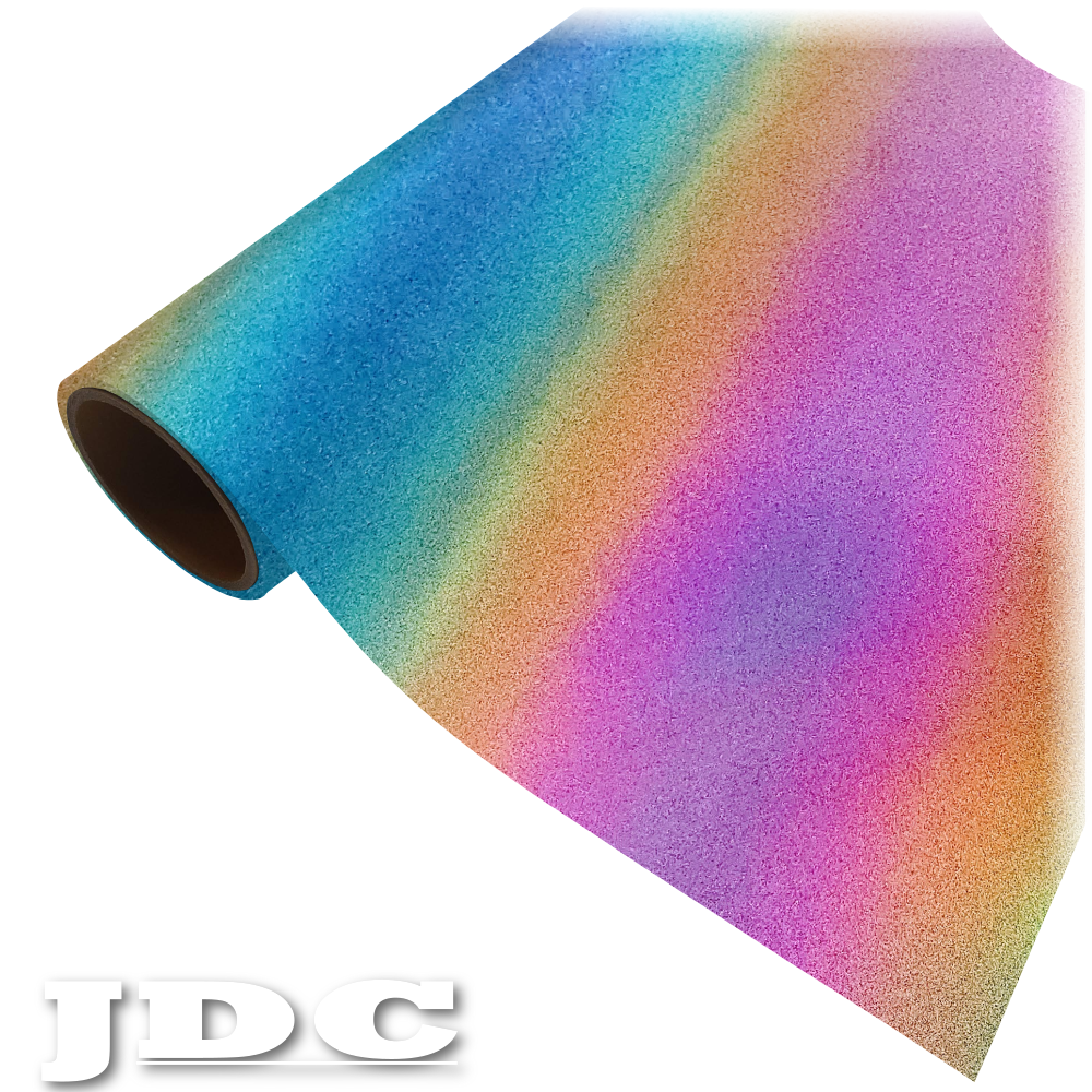 JDC, LLC 20" / (05) Rainbow Heat Transfer Vinyl HTV | Reflective Wholesale Craft Sign Vinyl Monroe GA 30656